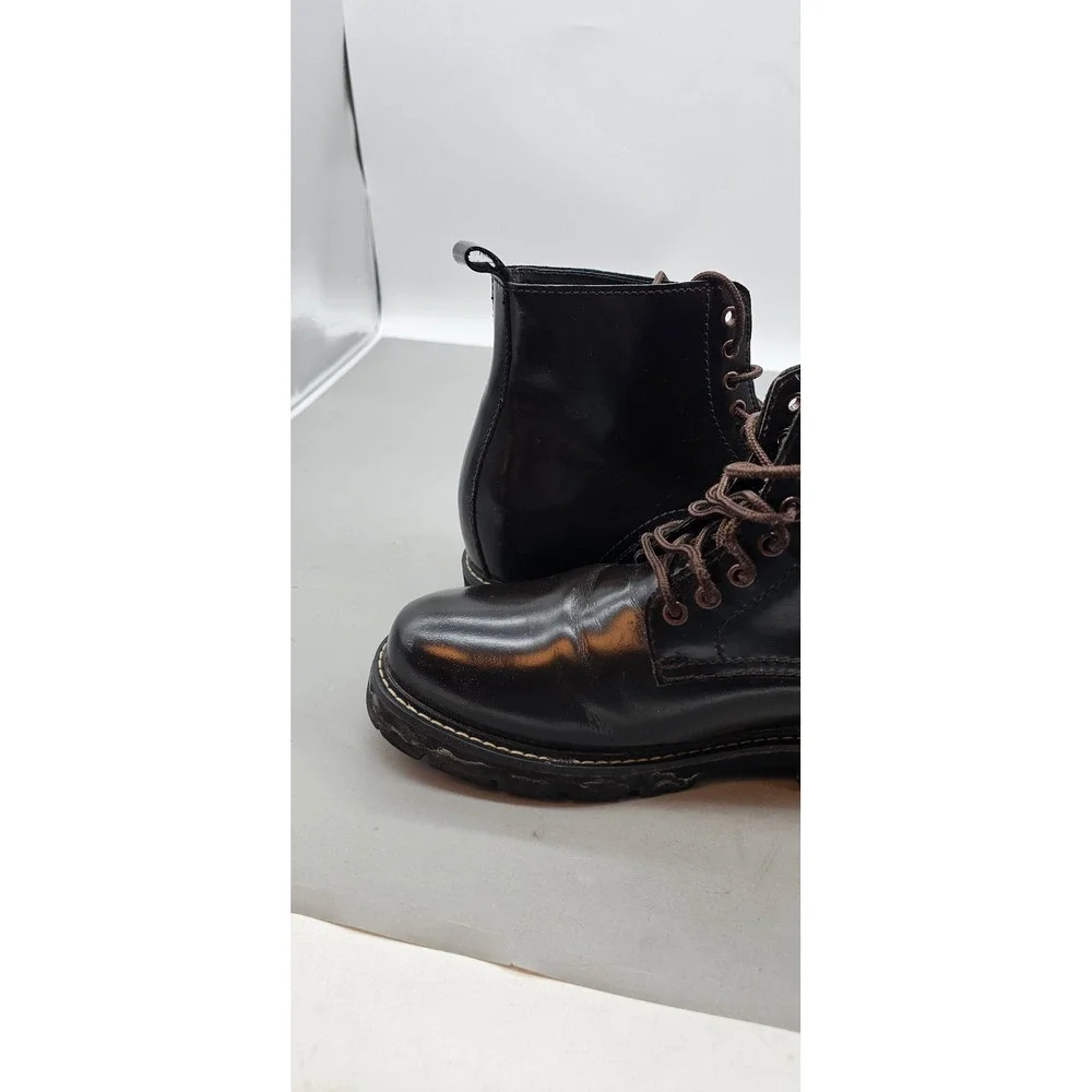 Calto K8711 Men Elevator Boots Dark Brown Lace Up Lug Sole Height Increasing 7.5